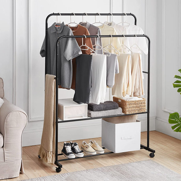 Rebrilliant Wilhoit 119cm Rolling Clothes Racks Wayfair.co.uk